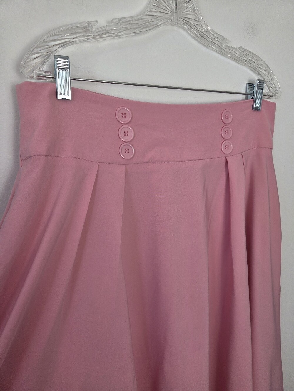 Belle Poque Pink A-Line High Waist Skirt Retro Modcloth Pin Up Rockabilly 50s XL - Picture 3 of 7